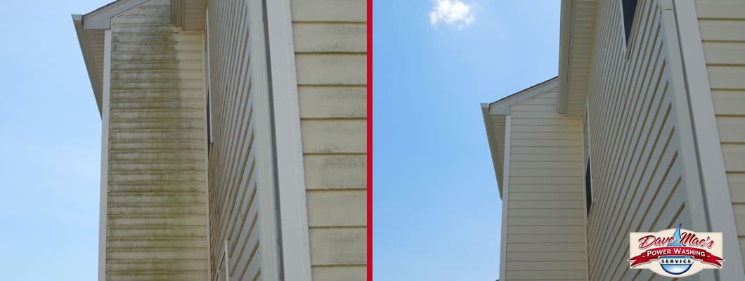 Lake Wylie Pressure Washing Company Before and After Photo Of House Washing