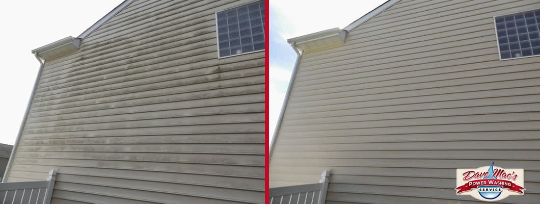 Matthews NC Pressure Washing Before and After Photos Of House Washing